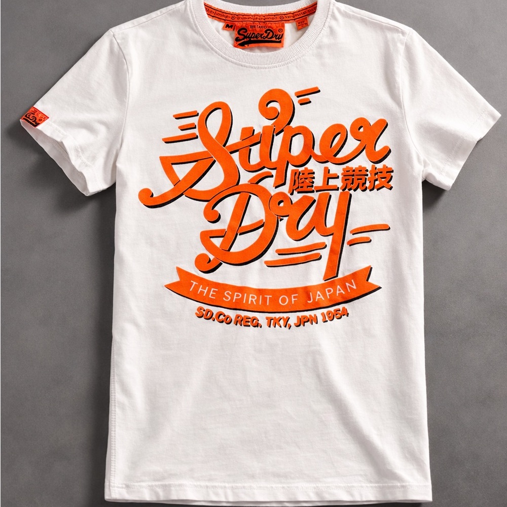 Superdry White Graphic T-Shirt – Size M